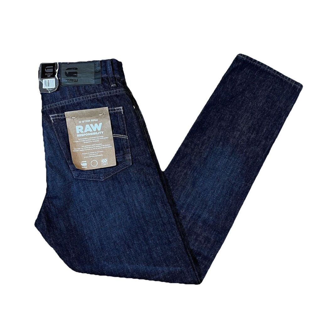 G-Star Raw Triple A Regular Straight NWT Worn In Pacific 30x31 (29x32Tag) Indigo